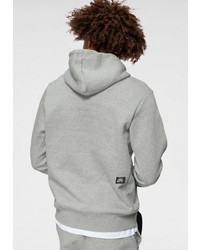 grauer bedruckter Pullover mit einem Kapuze von Nike SB