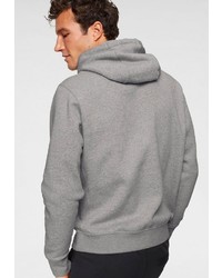 grauer bedruckter Pullover mit einem Kapuze von Nike Sportswear