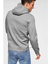 grauer bedruckter Pullover mit einem Kapuze von Nike Sportswear