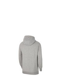 grauer bedruckter Pullover mit einem Kapuze von Nike Sportswear