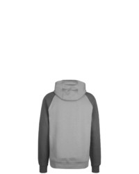 grauer bedruckter Pullover mit einem Kapuze von Nike Sportswear