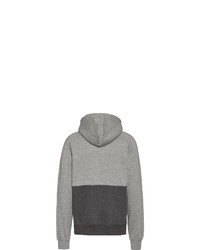 grauer bedruckter Pullover mit einem Kapuze von Nike Sportswear