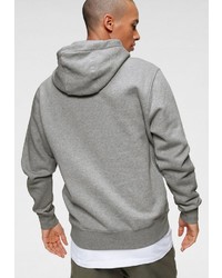 grauer bedruckter Pullover mit einem Kapuze von Nike Sportswear