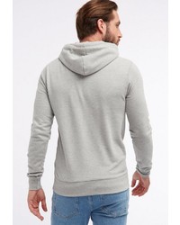 grauer bedruckter Pullover mit einem Kapuze von Petrol Industries