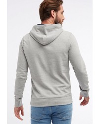 grauer bedruckter Pullover mit einem Kapuze von Petrol Industries