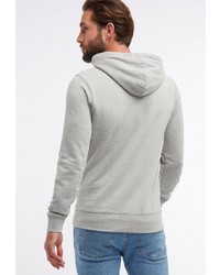 grauer bedruckter Pullover mit einem Kapuze von Petrol Industries