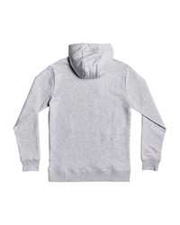 grauer bedruckter Pullover mit einem Kapuze von Quiksilver