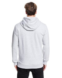 grauer bedruckter Pullover mit einem Kapuze von Quiksilver