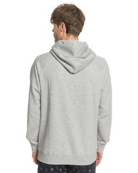 grauer bedruckter Pullover mit einem Kapuze von Quiksilver