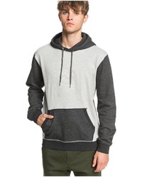 grauer bedruckter Pullover mit einem Kapuze von Quiksilver