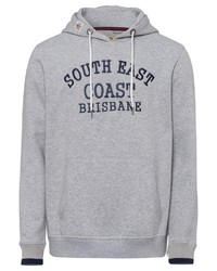 grauer bedruckter Pullover mit einem Kapuze von ROADSIGN australia