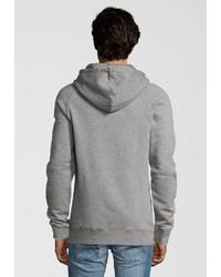 grauer bedruckter Pullover mit einem Kapuze von Scotch & Soda