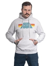 grauer bedruckter Pullover mit einem Kapuze von Star Wars