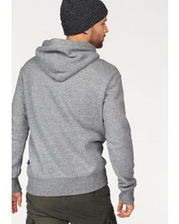 grauer bedruckter Pullover mit einem Kapuze von Superdry