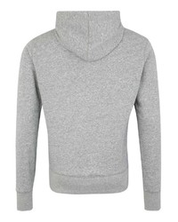 grauer bedruckter Pullover mit einem Kapuze von Superdry