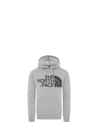 grauer bedruckter Pullover mit einem Kapuze von The North Face
