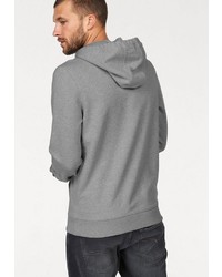 grauer bedruckter Pullover mit einem Kapuze von Tommy Jeans