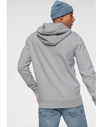 grauer bedruckter Pullover mit einem Kapuze von Tommy Jeans