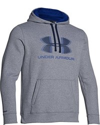 grauer bedruckter Pullover mit einem Kapuze von Under Armour