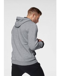 grauer bedruckter Pullover mit einem Kapuze von Under Armour