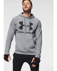 grauer bedruckter Pullover mit einem Kapuze von Under Armour