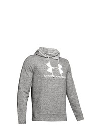 grauer bedruckter Pullover mit einem Kapuze von Under Armour