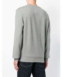 grauer bedruckter Pullover mit einem Rundhalsausschnitt von Calvin Klein