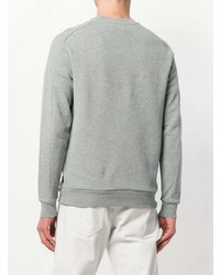 grauer bedruckter Pullover mit einem Rundhalsausschnitt von Calvin Klein Jeans