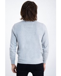 grauer bedruckter Pullover mit einem Rundhalsausschnitt von GARCIA