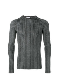 grauer bedruckter Pullover mit einem Rundhalsausschnitt von Gmbh