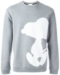 grauer bedruckter Pullover mit einem Rundhalsausschnitt von Iceberg