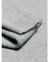 grauer bedruckter Pullover mit einem Rundhalsausschnitt von DSQUARED2