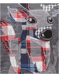 grauer bedruckter Pullover mit einem Rundhalsausschnitt von Joe Browns