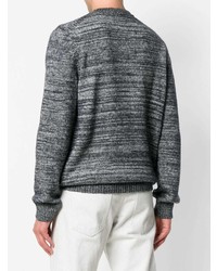 grauer bedruckter Pullover mit einem Rundhalsausschnitt von A.P.C.