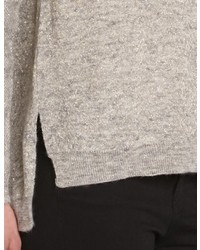 grauer bedruckter Pullover mit einem Rundhalsausschnitt von Kookai