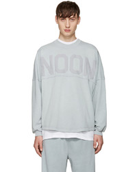 grauer bedruckter Pullover mit einem Rundhalsausschnitt von Noon Goons