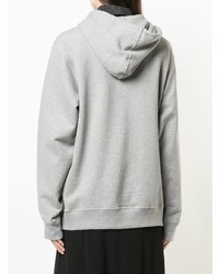 grauer bedruckter Pullover mit einer Kapuze von Marc Jacobs