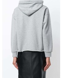 grauer bedruckter Pullover mit einer Kapuze von Forte Dei Marmi Couture