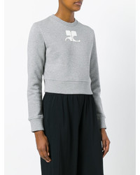 grauer bedruckter Pullover von Courreges