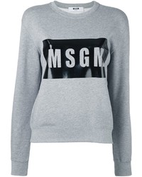 grauer bedruckter Pullover von MSGM