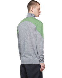 grauer bedruckter Rollkragenpullover von Jil Sander