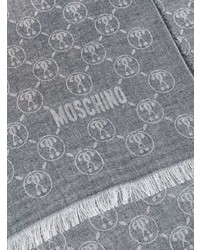 grauer bedruckter Schal von Moschino
