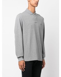 grauer bestickter Polo Pullover von Polo Ralph Lauren