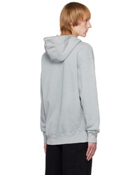 grauer bestickter Pullover mit einem Kapuze von Reebok Classics