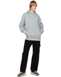 grauer bestickter Pullover mit einem Kapuze von Reebok Classics