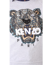 grauer bestickter Pullover von Kenzo