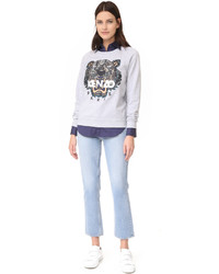 grauer bestickter Pullover von Kenzo