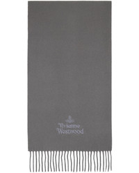 grauer bestickter Schal von Vivienne Westwood