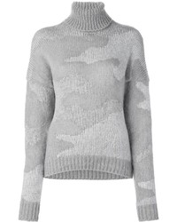 grauer Camouflage Mohair Pullover