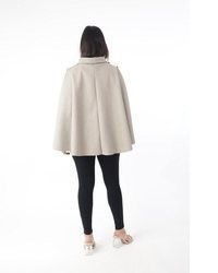 grauer Cape Mantel von Elara